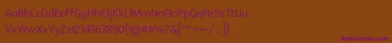 Glametrixlight Font – Purple Fonts on Brown Background