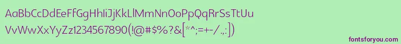 Glametrixlight Font – Purple Fonts on Green Background