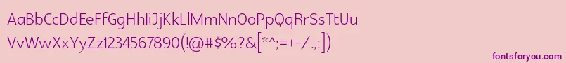 Glametrixlight Font – Purple Fonts on Pink Background