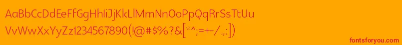 Glametrixlight Font – Red Fonts on Orange Background