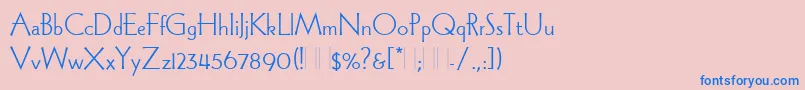 WadeSansLightPlain Font – Blue Fonts on Pink Background