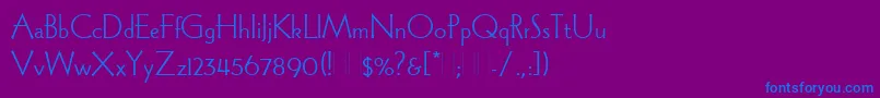 WadeSansLightPlain Font – Blue Fonts on Purple Background