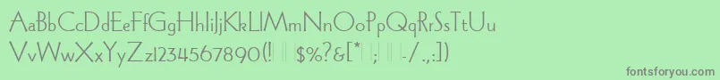 WadeSansLightPlain Font – Gray Fonts on Green Background