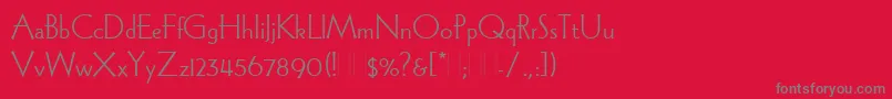 WadeSansLightPlain-Schriftart – Graue Schriften auf rotem Hintergrund
