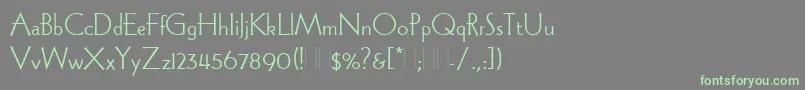 WadeSansLightPlain Font – Green Fonts on Gray Background