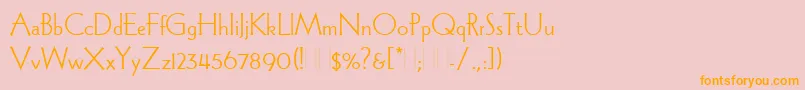 WadeSansLightPlain Font – Orange Fonts on Pink Background