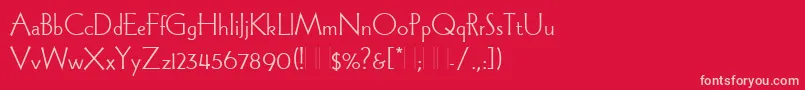 fuente WadeSansLightPlain – Fuentes Rosadas Sobre Fondo Rojo