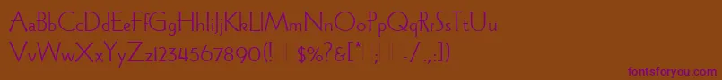 Шрифт WadeSansLightPlain – фиолетовые шрифты на коричневом фоне