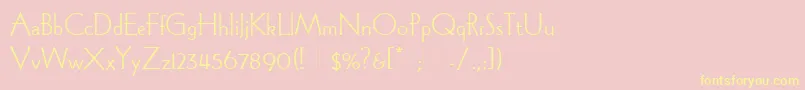 WadeSansLightPlain Font – Yellow Fonts on Pink Background