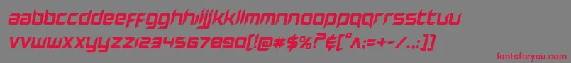 フォントHollowpointital – 赤い文字の灰色の背景