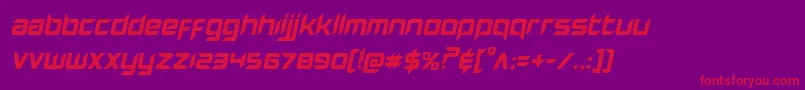 Hollowpointital Font – Red Fonts on Purple Background