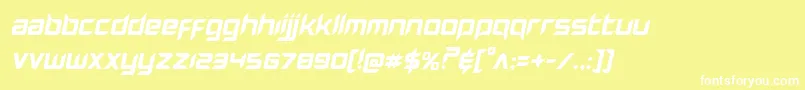 Hollowpointital Font – White Fonts on Yellow Background
