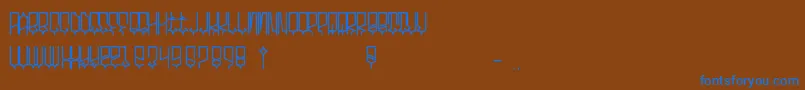 WestcoastInk Font – Blue Fonts on Brown Background