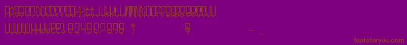Weitere Informationen zur WestcoastInk-Schriftart WestcoastInk-Schriftart – Braune Schriften auf violettem Hintergrund