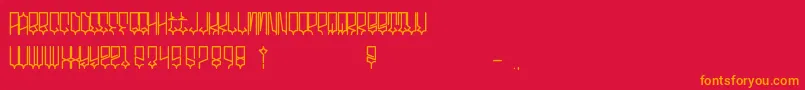WestcoastInk Font – Orange Fonts on Red Background