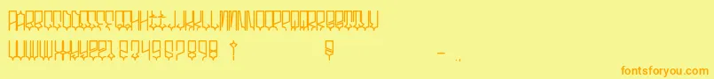 WestcoastInk Font – Orange Fonts on Yellow Background