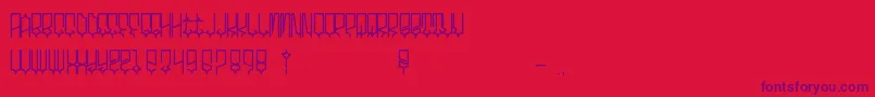 WestcoastInk Font – Purple Fonts on Red Background
