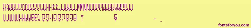 WestcoastInk Font – Purple Fonts on Yellow Background