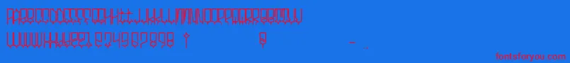 WestcoastInk Font – Red Fonts on Blue Background