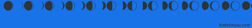 MoonPhases Font – Black Fonts on Blue Background