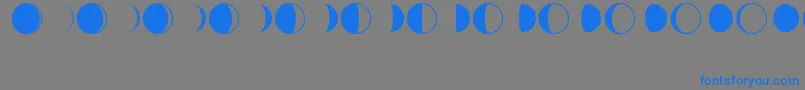 MoonPhases Font – Blue Fonts on Gray Background