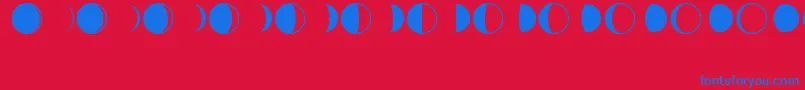 MoonPhases Font – Blue Fonts on Red Background