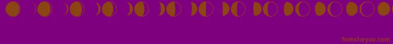 MoonPhases Font – Brown Fonts on Purple Background