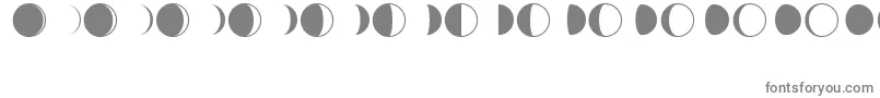 MoonPhases Font – Gray Fonts on White Background