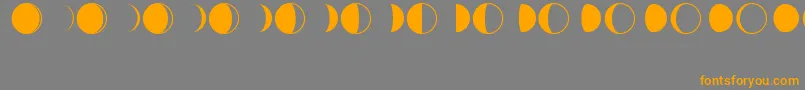 MoonPhases-Schriftart – Orangefarbene Schriften auf grauem Hintergrund