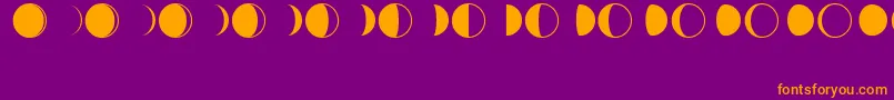MoonPhases Font – Orange Fonts on Purple Background