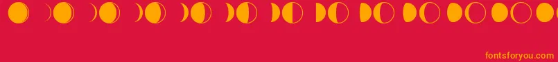 Czcionka MoonPhases – pomarańczowe czcionki na czerwonym tle