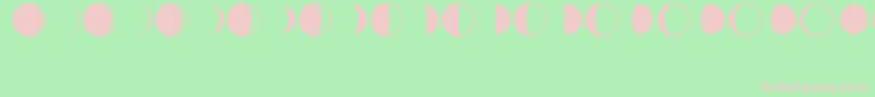 MoonPhases Font – Pink Fonts on Green Background