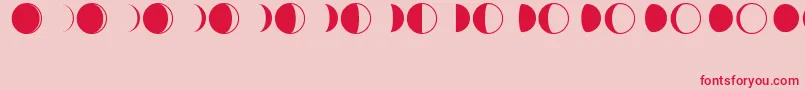 MoonPhases Font – Red Fonts on Pink Background