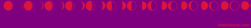 fuente MoonPhases – Fuentes Rojas Sobre Fondo Morado