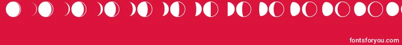 MoonPhases Font – White Fonts on Red Background