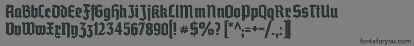 Grobedeutschmeister Font – Black Fonts on Gray Background