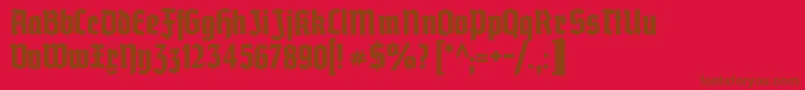 Grobedeutschmeister Font – Brown Fonts on Red Background