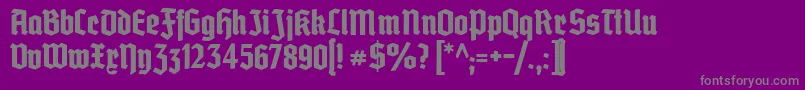 Grobedeutschmeister Font – Gray Fonts on Purple Background