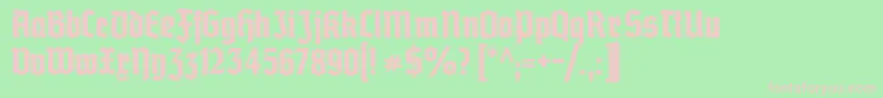 Grobedeutschmeister Font – Pink Fonts on Green Background