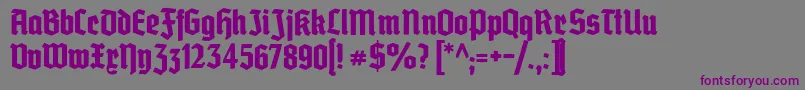 Grobedeutschmeister Font – Purple Fonts on Gray Background