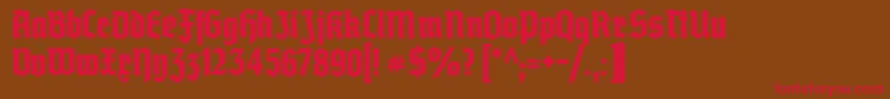 Grobedeutschmeister Font – Red Fonts on Brown Background
