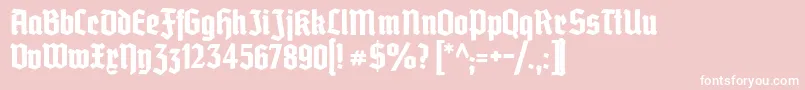 Grobedeutschmeister Font – White Fonts on Pink Background