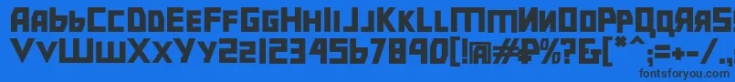 Bolshevikbd Font – Black Fonts on Blue Background