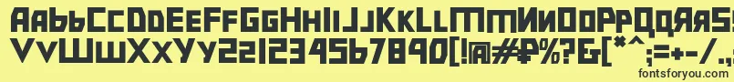 Bolshevikbd Font – Black Fonts on Yellow Background