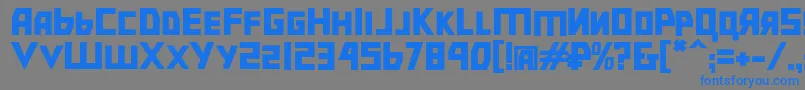Bolshevikbd Font – Blue Fonts on Gray Background