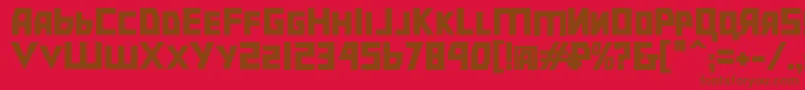 Bolshevikbd Font – Brown Fonts on Red Background
