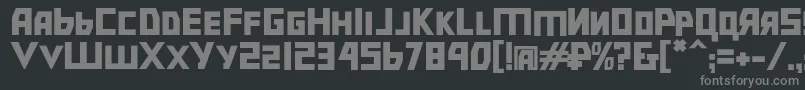 フォントBolshevikbd – 黒い背景に灰色の文字