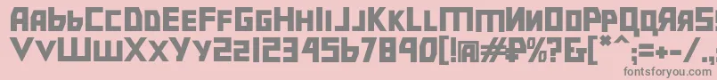 Bolshevikbd Font – Gray Fonts on Pink Background