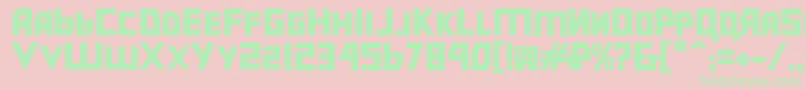 Bolshevikbd Font – Green Fonts on Pink Background