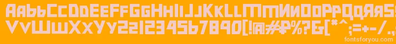 Bolshevikbd Font – Pink Fonts on Orange Background